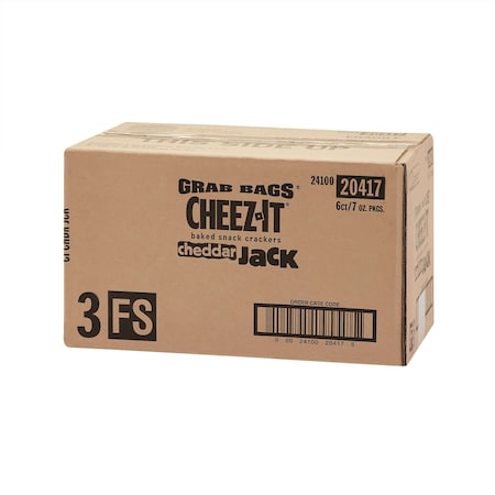 Cheez-It Cheez-It Grab Bag Reclosable Cheddar Jack Crackers 7 oz. Bag, PK6 2410020417